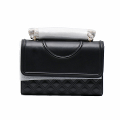Timeless Genuine Leather Flap Shoulder Bag Multiple Pockets Diamond Quilting Easy Carry