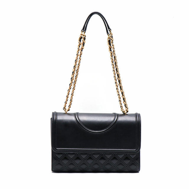 Timeless Genuine Leather Flap Shoulder Bag Multiple Pockets Diamond Quilting Easy Carry