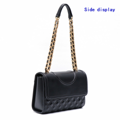 Timeless Genuine Leather Flap Shoulder Bag Multiple Pockets Diamond Quilting Easy Carry