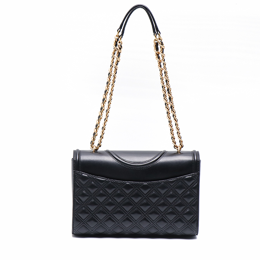 Timeless Genuine Leather Flap Shoulder Bag Multiple Pockets Diamond Quilting Easy Carry