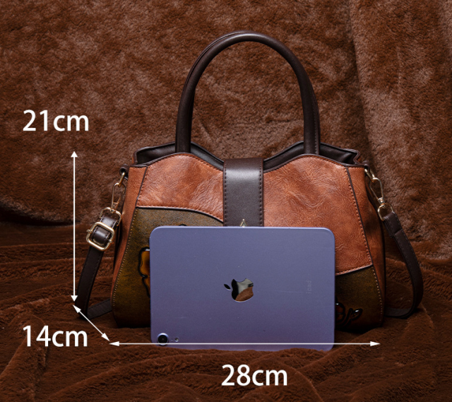 New Arrival Bohemian Floral Embossed Crossbody Bag Handcrafted Feel PU Leather Timeless Design For All Seasons