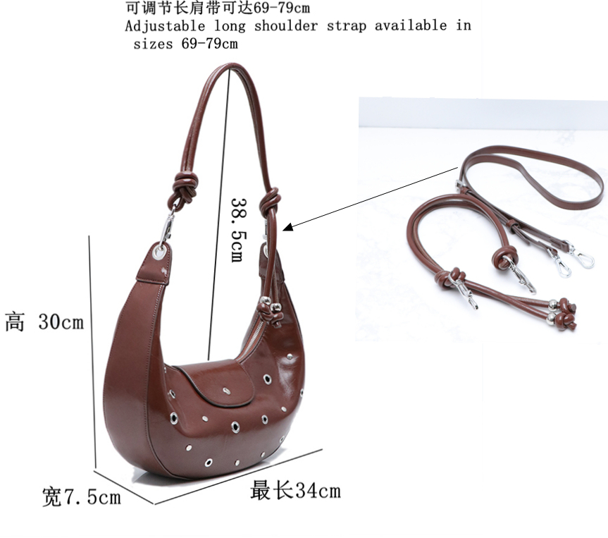 High Quality Custom Fashionable PU Leather Underarm Bags Shoulder Bags Crossbody Bags for Women