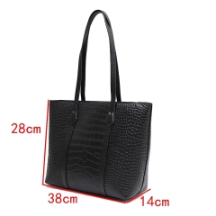 Fashionable Large Capacity PU Leather Women's Tote Bag Handbag for Shopping