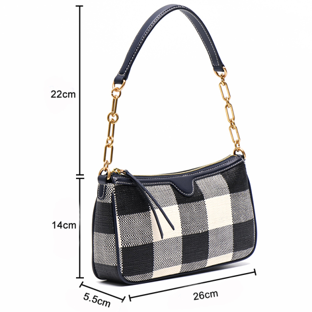 Woman Ladies and Girls Out Traveling Shopping Sports Carry the Fashion Raffiagrass Cowleather Shoulder Handbag