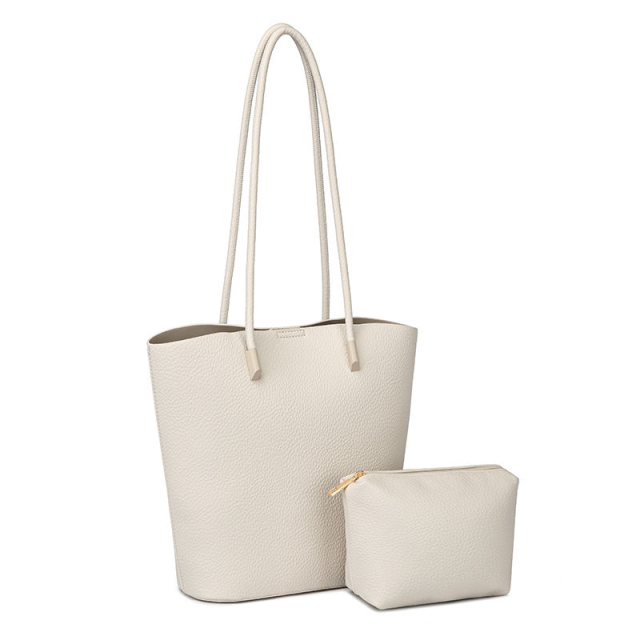 Hot Sale PU Leather Large Capacity Tote Bag Shoulder Bucket Bag for Outing