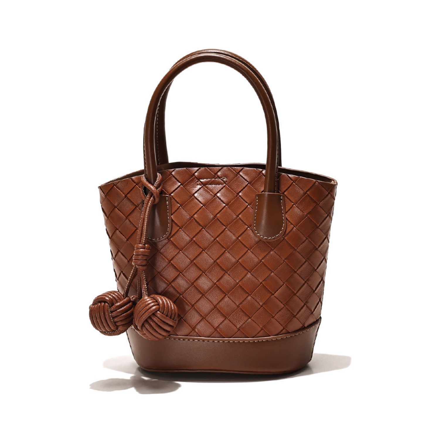 High Capacity Stylish Elegant PU Woven Leather Women's Handbag for Shopping