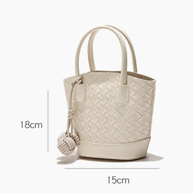 High Capacity Stylish Elegant PU Woven Leather Women's Handbag for Shopping