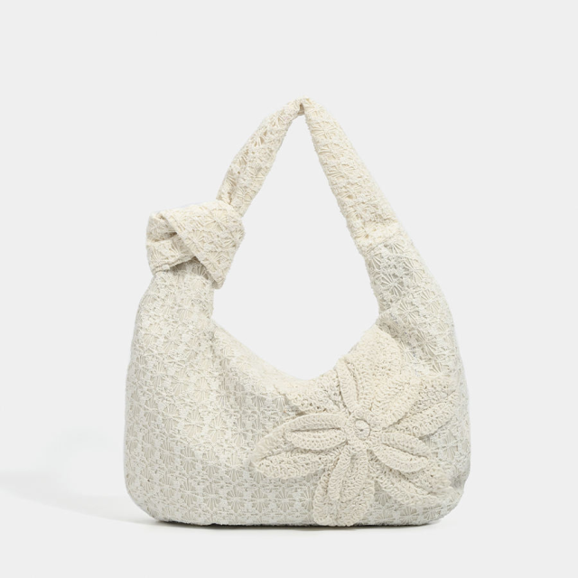 Gentle Beautiful Commuting Nylon Fabric and Silk Women's Handbag for Daily Life
