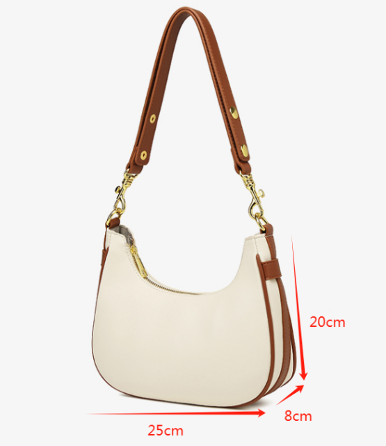 Fashionable Multi Functional PU Leather Shoulder Bag Underarm Bag for Women
