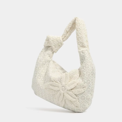 Gentle Beautiful Commuting Nylon Fabric and Silk Women's Handbag for Daily Life