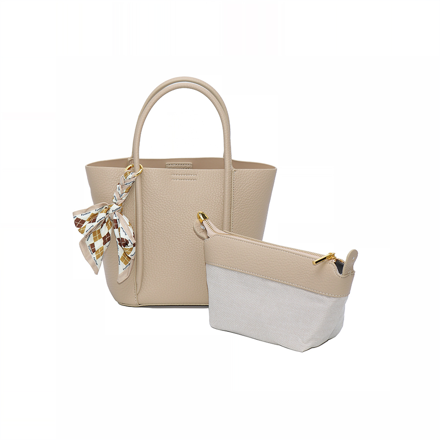 Popular Elegant Stylish Support Customization PU Leather Purses Bucket Bag Handbag