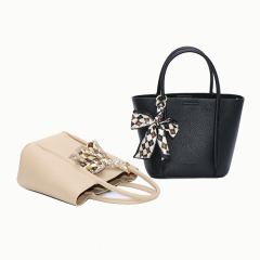 Popular Elegant Stylish Support Customization PU Leather Purses Bucket Bag Handbag