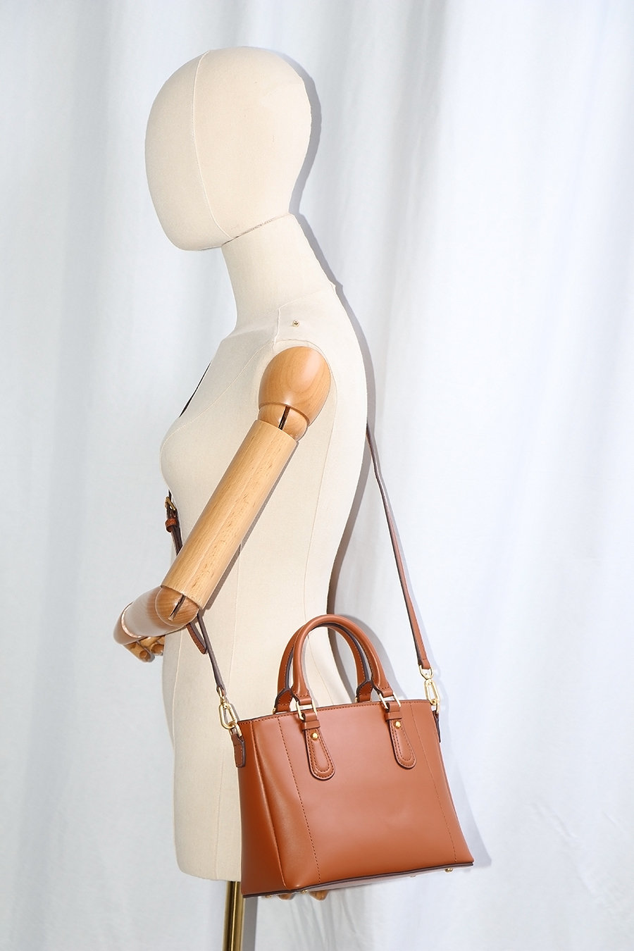 Luxury Elegant High Capacity Genuine Leather Handbag Crossbody Bag for Women Shopping Travel