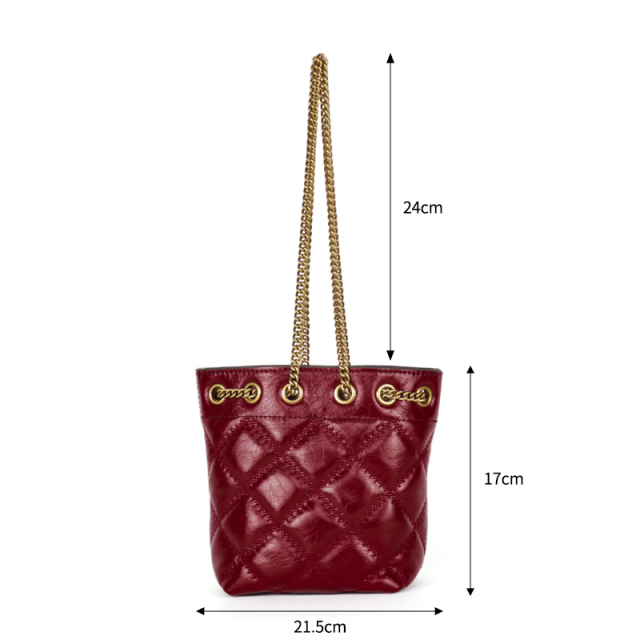 Stylish Genuine Leather Top Layer Cowhide Shoulder Bags Underarm Bag for Shopping