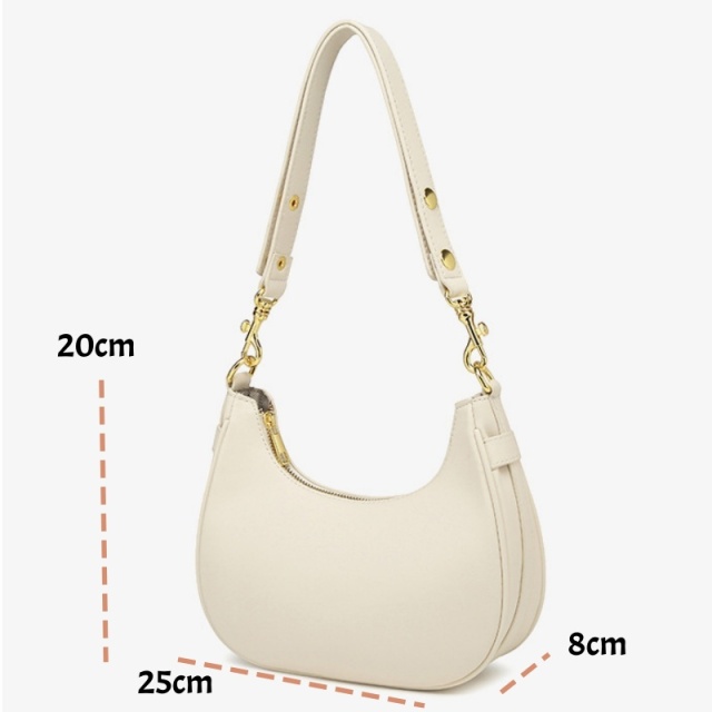 Fashionable Multi Functional PU Leather Shoulder Bag Underarm Bag for Women