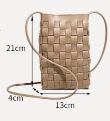 Factory Wholesale Casual PU Woven Crossbody Bag Underarm Bags for Women