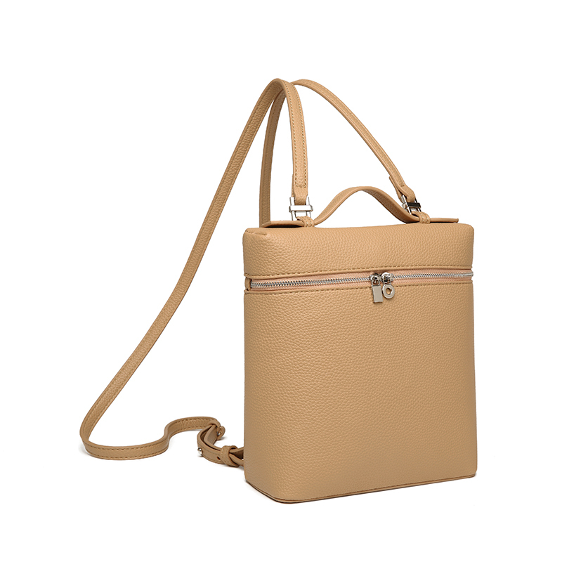 Fashionable Trendy PU Leather Handbag Backpack for Women's Daily Work and Leisure Travel