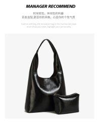 Popular High Capacity PU Leather Women's Underarm Bag Tote Bags Crossbody Bags for Daily Commuters