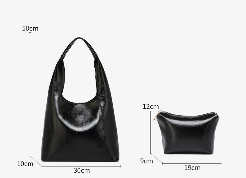 Popular High Capacity PU Leather Women's Underarm Bag Tote Bags Crossbody Bags for Daily Commuters