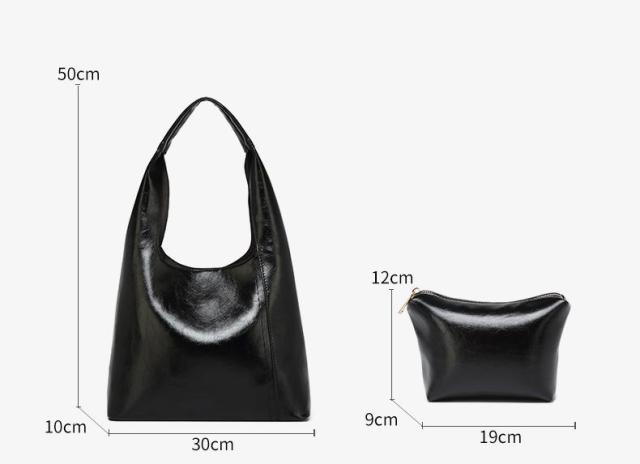 Popular High Capacity PU Leather Women's Underarm Bag Tote Bags Crossbody Bags for Daily Commuters