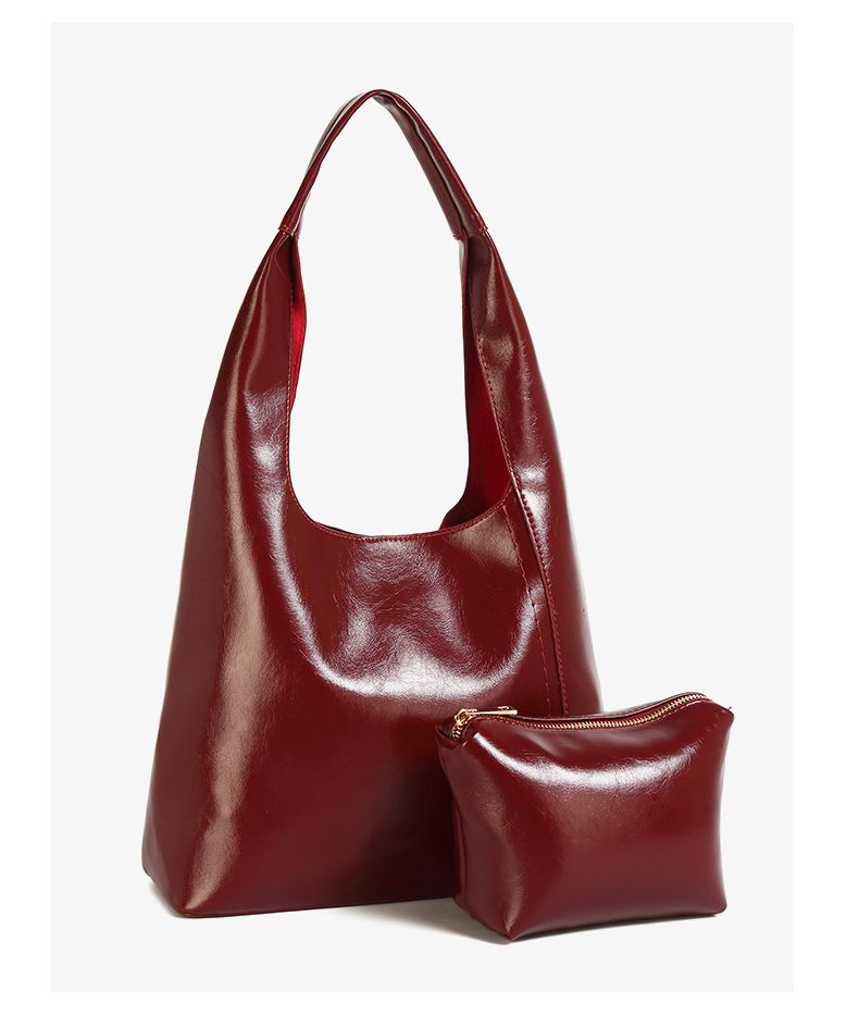 Popular High Capacity PU Leather Women's Underarm Bag Tote Bags Crossbody Bags for Daily Commuters