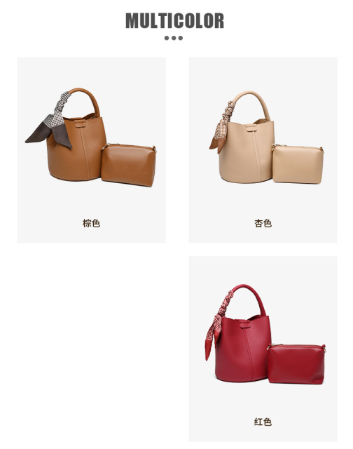 New Arrivals PU Leather Handbag Bucket Bag Shoulder Crossbody Bag for Women