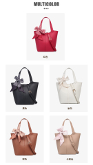 Popular Simple PU Leather Purse Bucket Shoulder Bags Crossbody Bag Handbag for Women