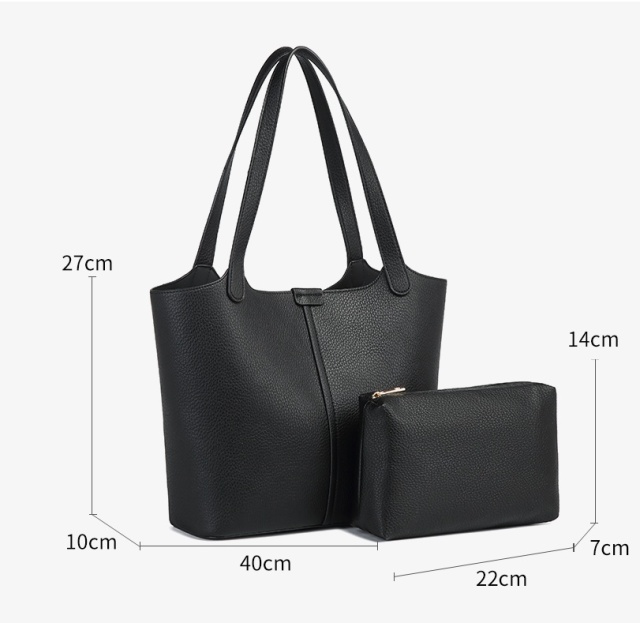 High Quality Casual Large Capacity PU Leather Handbag Crossbody Bag Tote Bag for Outing