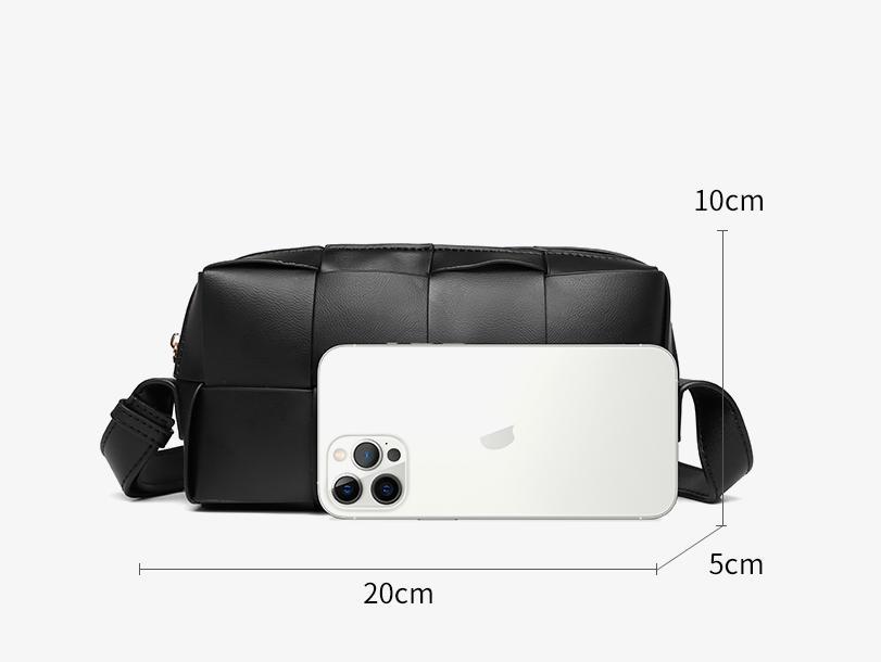 Elegant Casual New Designer PU Leather Womem's Crossbody Woven Bag Shoulder Messenger Bags for Shopping