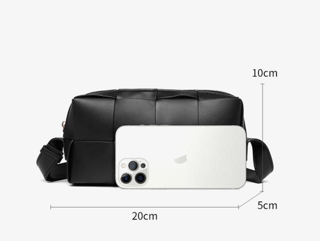Elegant Casual New Designer PU Leather Womem's Crossbody Woven Bag Shoulder Messenger Bags for Shopping