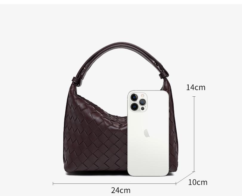 Fashion PU Leather Weave Bag Handbag for Women Shopping Travel Beach Daily Life