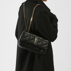 YSL Branded Bag Vegan Genuine Leather Quilted Chain Strap Bag Elegance in Black & White for Women Shopping Travel