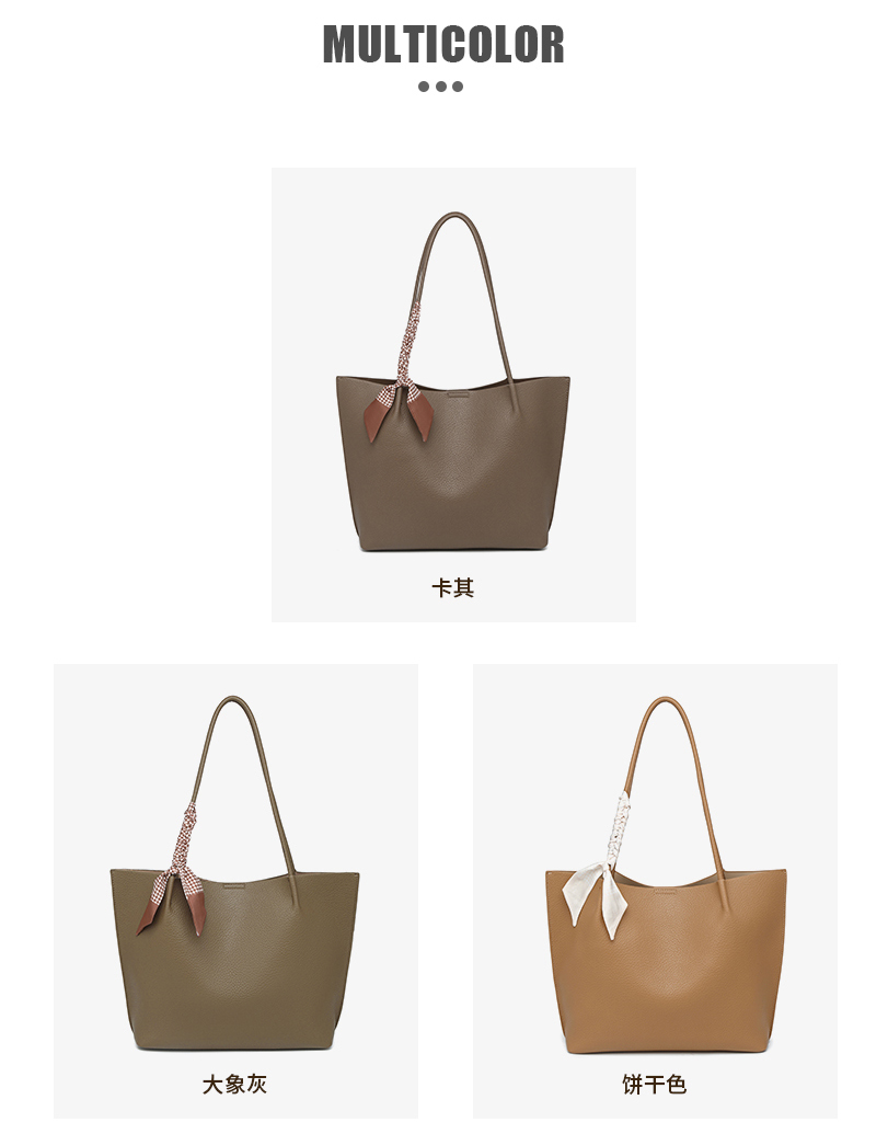 Factory Wholesale New Style PU Leather Women's Handbag Tote Bags Underarm Bag for Shopping