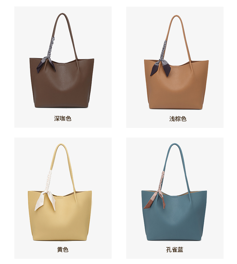 Factory Wholesale New Style PU Leather Women's Handbag Tote Bags Underarm Bag for Shopping