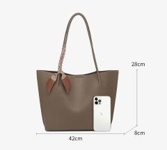 Factory Wholesale New Style PU Leather Women's Handbag Tote Bags Underarm Bag for Shopping