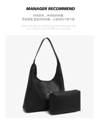 New Design New Fashionable Low MOQ PU Leather Underarm Tote Bag Shoulder Bag for Women