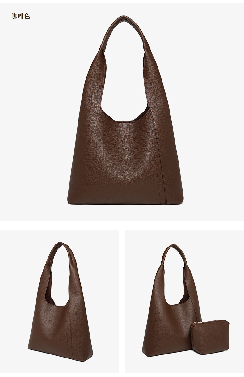Factory Wholesale Fashion Large Capacity PU Leather Tote Bag Handbag Underarm Bag for Women Girls Lady