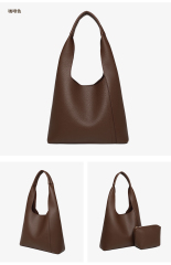 Factory Wholesale Fashion Large Capacity PU Leather Tote Bag Handbag Underarm Bag for Women Girls Lady