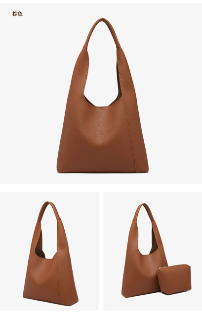 Factory Wholesale Fashion Large Capacity PU Leather Tote Bag Handbag Underarm Bag for Women Girls Lady