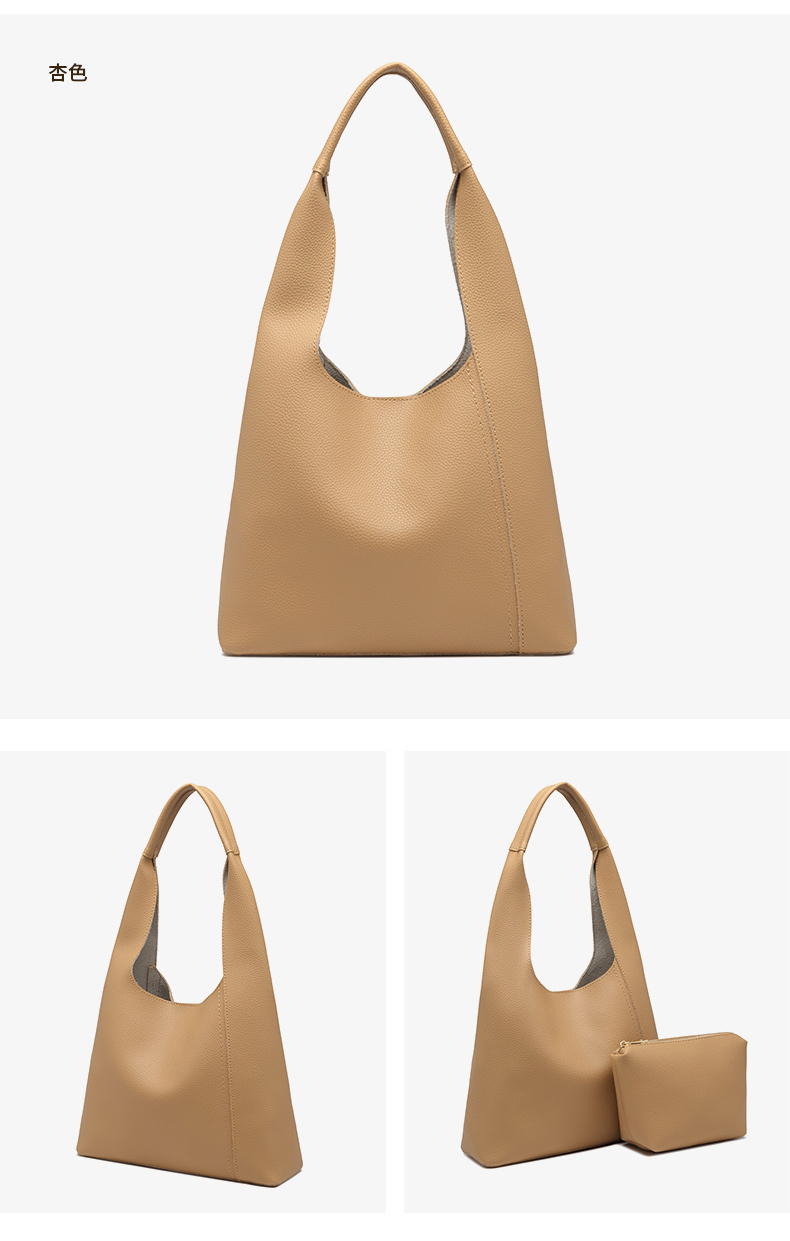 Factory Wholesale Fashion Large Capacity PU Leather Tote Bag Handbag Underarm Bag for Women Girls Lady