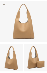 Factory Wholesale Fashion Large Capacity PU Leather Tote Bag Handbag Underarm Bag for Women Girls Lady