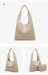 Factory Wholesale Fashion Large Capacity PU Leather Tote Bag Handbag Underarm Bag for Women Girls Lady