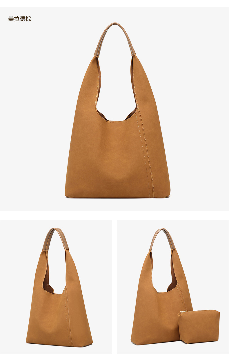 Factory Wholesale Fashion Large Capacity PU Leather Tote Bag Handbag Underarm Bag for Women Girls Lady