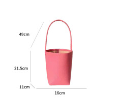 Manufacturer Wholesale Luxurious Trendy Fashionable PU Leather Bucket Bags Handbag for Shopping