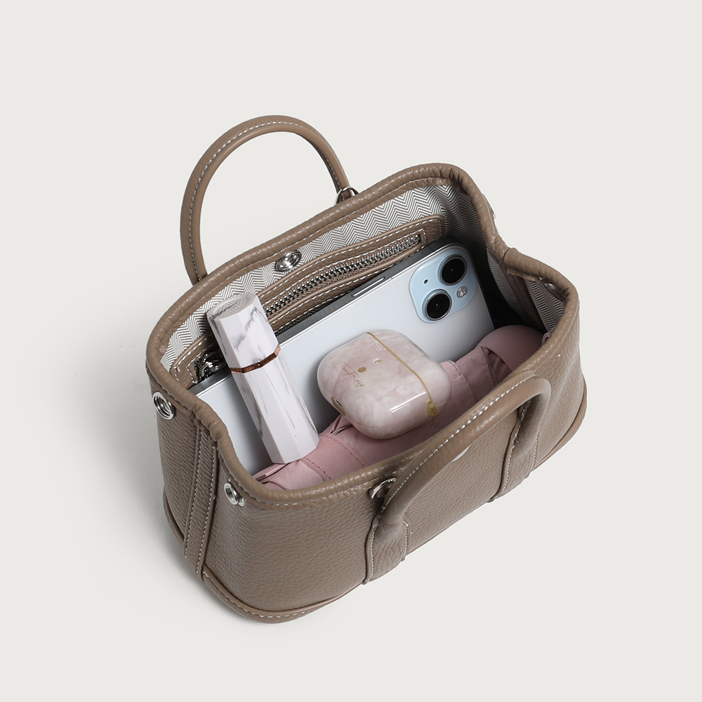 Chic Mini Tote Bags in Versatile Hues Soft Pink Clean White Classic Black Warm Taupe for Casual Outings and Stylish Looks