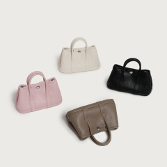 Chic Mini Tote Bags in Versatile Hues Soft Pink Clean White Classic Black Warm Taupe for Casual Outings and Stylish Looks