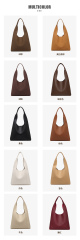 Factory Wholesale Fashion Large Capacity PU Leather Tote Bag Handbag Underarm Bag for Women Girls Lady