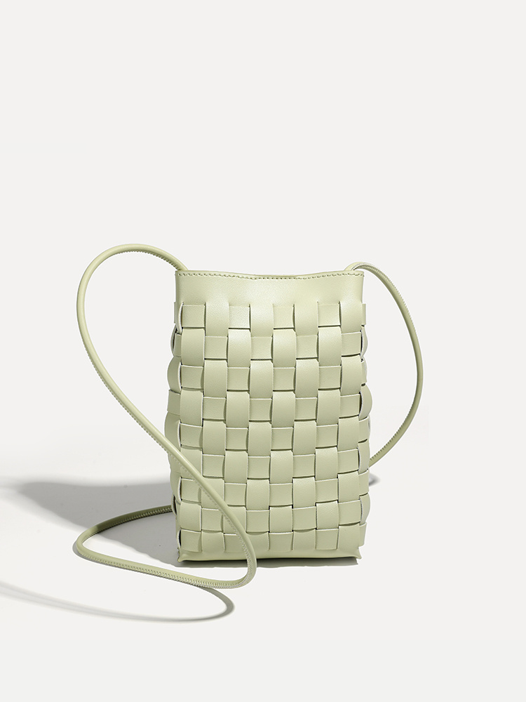 Factory Wholesale Casual PU Woven Crossbody Bag Underarm Bags for Women