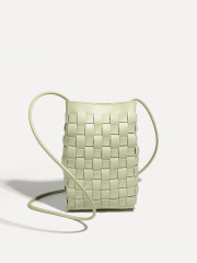Factory Wholesale Casual PU Woven Crossbody Bag Underarm Bags for Women