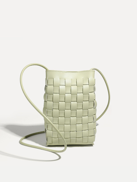 Factory Wholesale Casual PU Woven Crossbody Bag Underarm Bags for Women